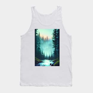 Crystal Clear Water Nature Forest Landscape Tank Top